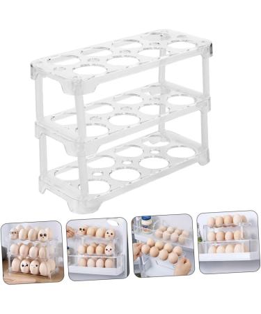 Mikikit Egg Holder 2 Pcs Transparent Egg Lattice Eggs Frame Holder Clear Egg Storage Holder Kitchen Supplies re-usable - Buy Online on GoSupps.com