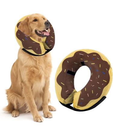 Ducomi Inflatable Hinges for Dogs & Cats - XS Brown Donuts for Surgery Recovery | Prevent Scratches & Bites | Enhanced Comfort & Visibility - Buy Online on GoSupps.com