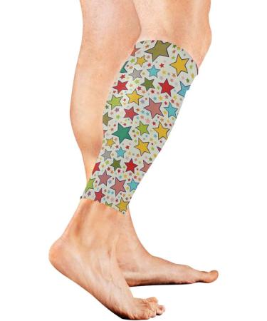 EZIOLY Lucky Stars Calf Compression Socks | Best for Running Cycling Maternity & Travel - Optimal Support for Nurses - Buy Online on GoSupps.com