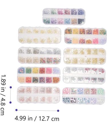 FRCOLOR 9 Boxes Nail Art Accessories Nail Art Pendants Various Nail Art Pendants Nail Art Tools Nail Charms Nail Art Gemstones 3D Nail Art Rivets Assorted Sequins Alloy - Buy Online on GoSupps.com