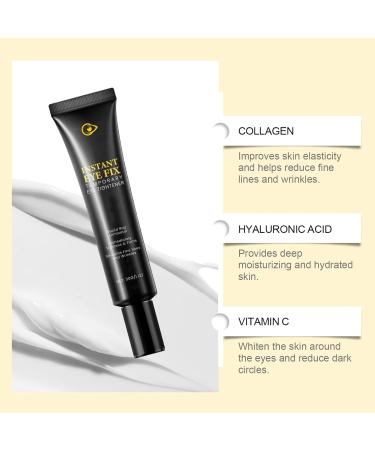 Temporary Instant Eye Tightener Cream: Instant Reduces Under-Eye Bags Instant Eye Lift. Instantly Removes Bags Dark Circles Puffiness Firming Delicate skin -30ml (2) - Buy Online on GoSupps.com