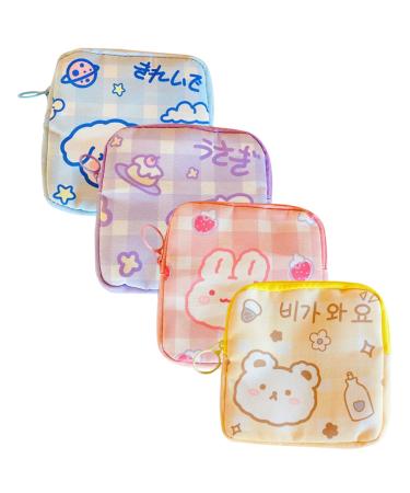 Combined 4 pieces women bandage Dekorative menstrual cup pocket enchanting binding bag outdoor tampon pocket menstrual bandage storage bags washable