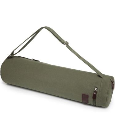 FREMOUS Full-Zip Yoga Mat Bag - Double Pocket Carrier with Adjustable Strap - Army Green - Buy Online on GoSupps.com
