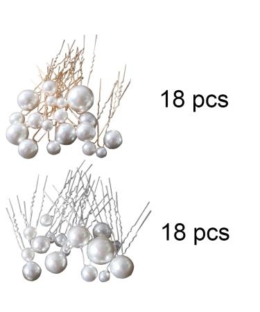 Dzsomt Hair Pearls for Weddings - 36 U-Shape Hairpins & Needles | Elegant Bride Accessories | Perfect for Prom & Parties - Buy Online on GoSupps.com