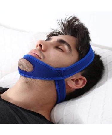 Anti Snoring Chin Strap - Soft Breathable Lightweight Device for Men and Women - Snore Reduction - Universal Fit (Blue) - Buy Online on GoSupps.com