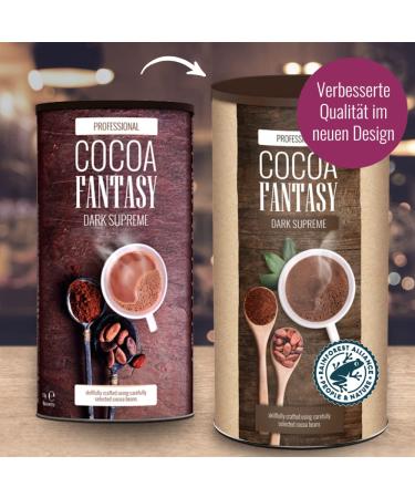 Cocoa Fantasy Dark Supreme - Premium 1kg Dark Drinking Chocolate | 40% Cocoa Powder for Rich Hot Chocolate - Buy Online on GoSupps.com