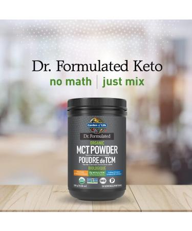 Garden of Life Dr. Formulated Organic MCT powder 0.373 Gram Unflavored. Sustainably Grown Coconuts and no palm oil. Certified Organic Non-GMO Verified Vegan Certified Gluten Free Certified Keto Certified and Paleo Certified. - Buy Online on GoSupps.com