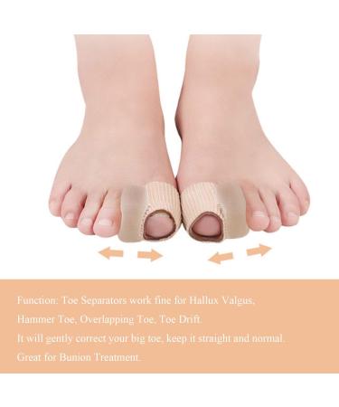 L Size Gel Toe Spacer Separators | Bunion Corrector & Toe Spacers for Overlapping Toe | Soft Gel Lining for Hallux & Bunion Pain Relief - Buy Online on GoSupps.com