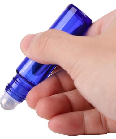 Inice 24 Count Cobalt Blue Glass Roller Bottles for Essential Oils - 10ml - Buy Online on GoSupps.com
