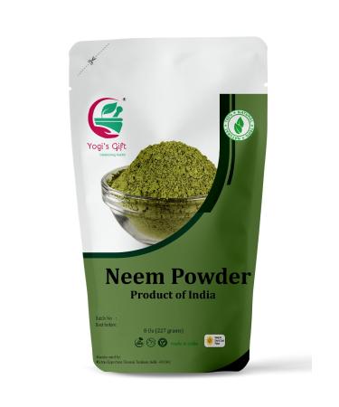 NEEM Powder 8 oz | Wild Crafted | Detoxifier | Support Skin Health & Hair Growth | 100% Pure Neem Leaf Powder | Azadirachta Indica by Yogi's Gift