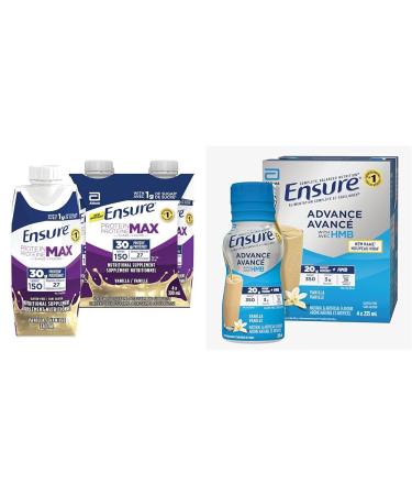 Ensure Protein Max 30 g Nutrition Shake Supplement Vanilla Protein Drink with 30 g of Protein & Advance Meal Replacement Shakes Protein Shakes With 20 g Of Protein To Help Build Muscle