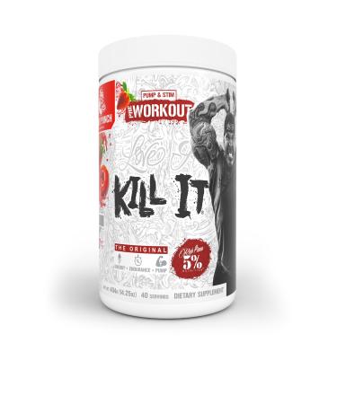 5% Nutrition Rich Piana Kill It Pre Workout Powder w/Creatine Caffeine Beta Alanine Hydroprime Glycerol for Pump Strength Endurance | 20/40 Srvgs (40 Servings Fruit Punch)