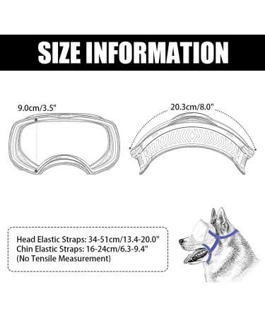 Dog Sunglasses for Large Dogs - UV Protection & Wide Field Vision | Adjustable Straps for Snow & Wind - Buy Online on GoSupps.com