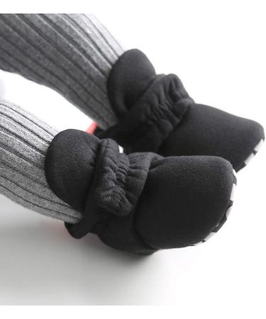 LACOFIA Baby Anti-Slip Soft Sole Slipper Booties - Size 6-12 Months - Black - Buy Online on GoSupps.com