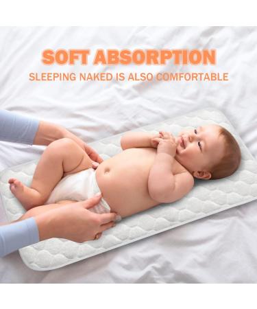 Nicoone Waterproof Changing Mat Liners - 3PCS Bamboo Terry Surface - Washable & Reusable - Perfect for Home, Outdoor, Travel - White - Buy Online on GoSupps.com