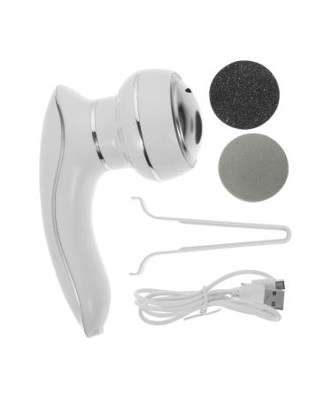 Healeved 1set Electric Foot Foot Hard Skin Scrubber Remover for Feet Remover for Foot Heel Remover Electrical Tools Electric Abs Scraper White Charging Mode
