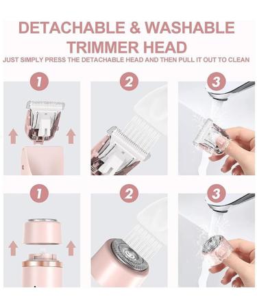 NNBWLMAEEZZSGGTUYU 2025 New Glow Aura Womens Shaver GlowShave 2in1 Body Shaver for Women Bikini and Face Trimmer for Women Groin Trimmer for Men Wet and Dry IPX7 Waterproof and Easy Pink - Buy Online on GoSupps.com