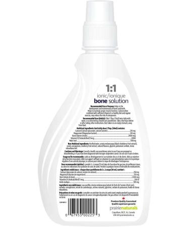Prairie Naturals Liquid ionic Bone Solution 1:1-500 mL - Buy Online on GoSupps.com
