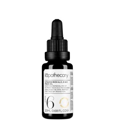 ilapothecary Vitamin A C D and E Rich Face Oil - Face Moisturizer - Essential Oils for Skin - Nourishes Balances Firms Skin - Anti Aging - 0.68 oz
