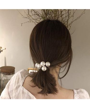 AKOAK Handmade Beaded Pearl Hair Tie - Elegant White Hair Rope for Girls and Ladies - Buy Online on GoSupps.com