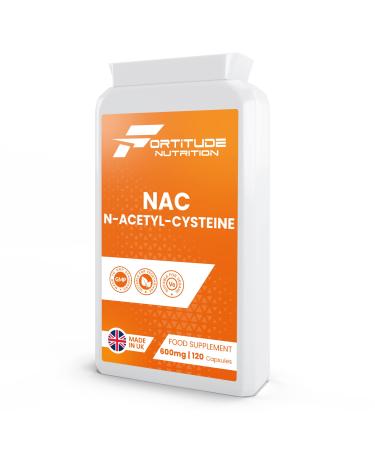 NAC N-Acetyl-Cysteine Capsules | N Acetyl Cysteine 600mg NAC Supplement | Stable Form of L-Cysteine Glutathione Supplement Precursor | 120 Vegan NAC Capsules