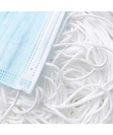 White 1/8 inch Elastic Cord for Masks - 10 Yard DIY Ear Band Loop | Knit Sewing Crafts Elastic Bands - Buy Online on GoSupps.com