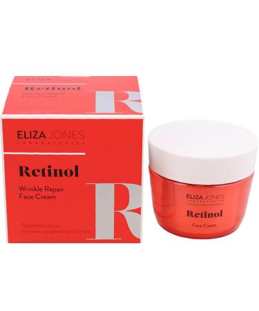 Eliza Jones Laboratories Eliza Jones Face Cream Retinol Cream Moisturising Anti Wrinkle and Radiant Skin Effect (Retinol Wrinkle Repair with vitamin A derivative) 50 ml