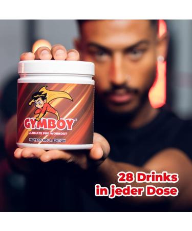 GymBoy Ultimate Pre Workout Kickass Kola Edition - Cola Flavor 392g | Best International Shipping - Buy Online on GoSupps.com