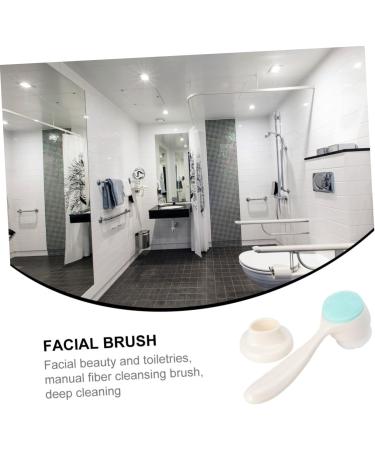 Housoutil 1pc Face Brush Body Face Exfoliator Brush Facial Brush Facial Cleaning Brush Face Cleansing Brush Synthetic Hair Brush Double Sided Fiber Skin Care Products White - Buy Online on GoSupps.com