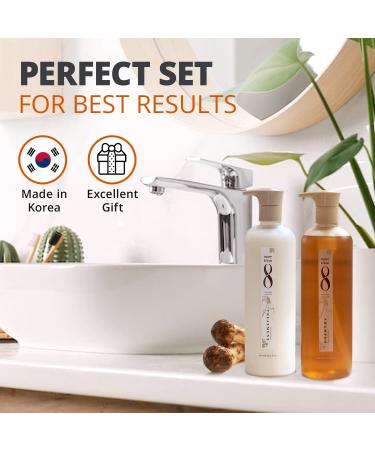 8+ Anti Hair Loss Shampoo with Matsutake Stem Cell Extract - 480ml | Hair Thickening for Thinning & Loss - All Hair Types - Buy Online on GoSupps.com