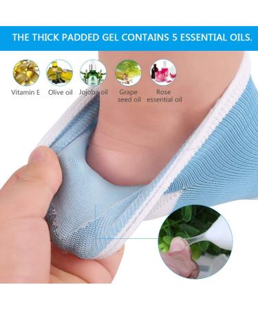 DELIBEST Heel Moisture Socks | Gel Heel Sleeves for Soft Feet | Toe-Free Spa Moisturizer & Balm Foot Care - Buy Online on GoSupps.com