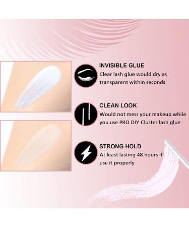 DIY Cluster Lash Glue - Super Strong Hold 48Hr Waterproof Latex-Free Formula - 5ml Clear - Buy Online on GoSupps.com