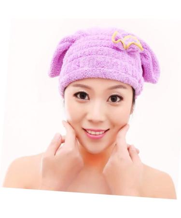 MAGICLULU Fast Drying Cap Bathing Accessories Womens Head Scarves Towel Shower Cap for Women Womens Bandana Hair Shower Cap Shower Caps for Hair Turbans for Shower Head Elastic Miss Violet M - Buy Online on GoSupps.com