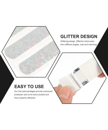 FOMIYES Girl Adhesive Bandages - 20pcs Glitter Cartoon Strips for Kids | Breathable & Colorful Care - Buy Online on GoSupps.com