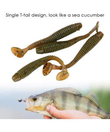 50-Piece Soft Fishing Bait Set - T-Tail Grub Worms for Saltwater & Freshwater - 9 Colors Available - Buy Online on GoSupps.com