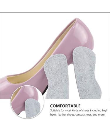 Healifty Women's High Heel Pads - Silicone Gel Insoles & Leather Heel Grips for Comfort and Support (Grey) - 4 Pairs - Buy Online on GoSupps.com