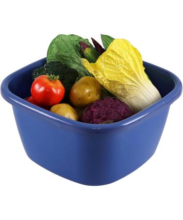 Saedy 18 Quart Deep Plastic Washing Basin Large Dish Basin Pan Square Dish Tub Blue - Buy Online on GoSupps.com
