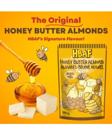 HBAF Roasted Almonds Honey Butter Sweet and Savoury Nuts Snack Pack from South Korea 190g - Buy Online on GoSupps.com