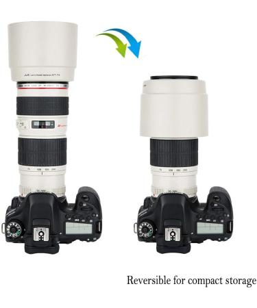 JJC Reversible Lens Hood for EF 70-200mm f/4L is USM Lens - Replaces ET-74 Hood, 67mm Cap and Filter Compatible - Buy Online on GoSupps.com