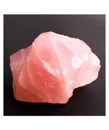 1PC Natural Rose Quartz Rockstone Minerals Specimen Irregular Shape Roughstone Raw Material for Carving Home Decor (Color : Rose Quartz Size : 300-400g) 300-400g Rose Quartz