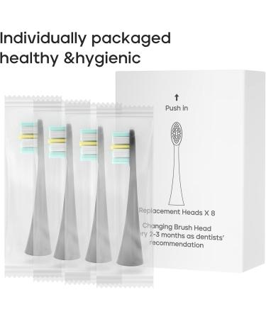 SEAGO SG-982 Replacement Brush Heads - 4 Pack Electric Toothbrush Heads Black - Best Price & Fast International Shipping - Buy Online on GoSupps.com