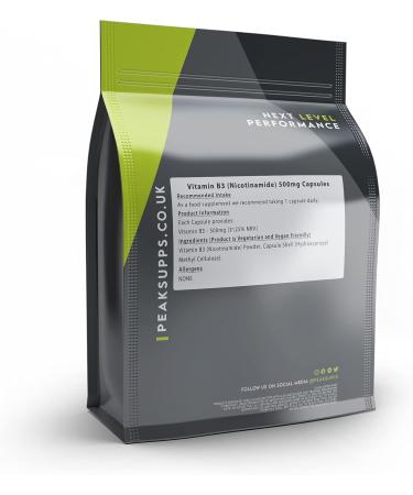 Vitamin B3 500mg - 90 Capsules | Nicotinamide | Non-Flush 90 Count (Pack of 1) - Buy Online on GoSupps.com