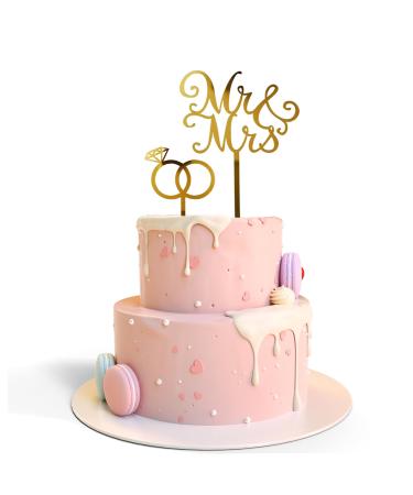 Wedding Cake Toppers Bride And Groom - Wedding Cake Decorations Mr And Mrs Cake Topper Bride And Groom Cake Toppers Cake Decorations Acrylic Confirmation Cake Topper Gold Just Married Cake Topper - Buy Online on GoSupps.com