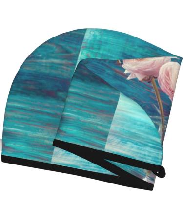 Hair Towel Wrap - Quick Drying Towel Turban with Button | Floral Design for Effortless Hair Drying - Buy Online on GoSupps.com