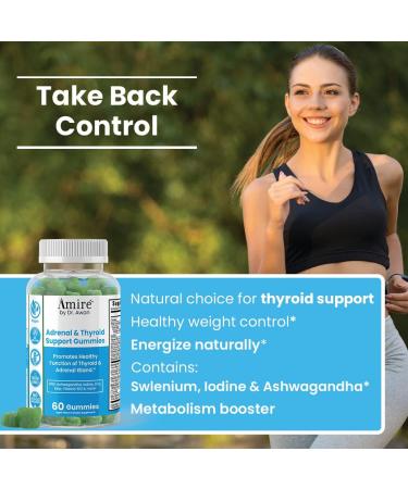 Amire by Dr. Awan Thyroid Support Gummies Promotes Healthy Function of Thyroid Kelp Selenium & Ashwagandha to Improve Energy Immunity Metabolism 180ct 90day Supply 60 Count (Pack of 3) - Buy Online on GoSupps.com