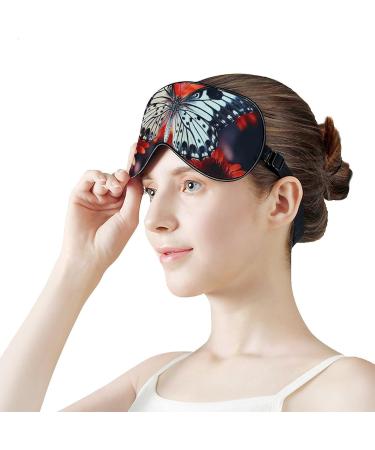 Buy Soft Comfortable Sleep Mask | Adjustable Eye Mask for Travel & Relaxation | Colorful Flowers & Butterflies Design - Buy Online on GoSupps.com