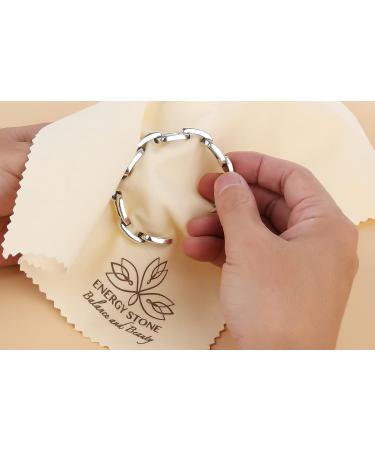 Buy ENERGY STONE Silver and Gold Restoration Polishing Cloth - Anti-Tarnish Cleaner for Precious Metals & Fine Valuables - Lasting Shine for Silverware & Coins - Buy Online on GoSupps.com