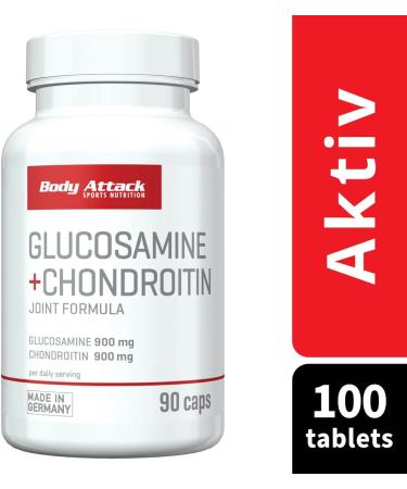 Body Attack Glucosamin & Chondroitin - 180 High-Dose Capsules for Athletes | 900mg Joint Support | Made in Germany - International Shipping - Buy Online on GoSupps.com