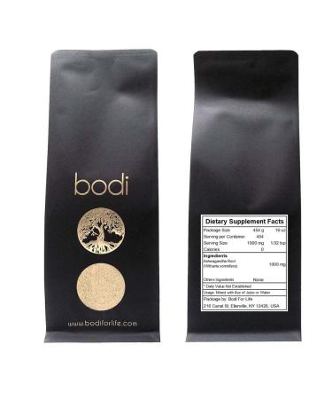 bodi : Ashwagandha Root Powder | 4oz to 5lb | 100% Pure Natural Hand Crafted (1 Lb) 16 Ounce (Pack of 1)
