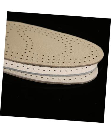 FOMIYES Heel Lift Inserts - Elevator Insoles for Height Increase | Leather Shoe Inserts | Size 9 Beige - Buy Online on GoSupps.com
